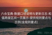 六合宝典-数据口径说明与更新日志-和值跨度区间一页展示-提供规则要点与示例(含规则要点)
